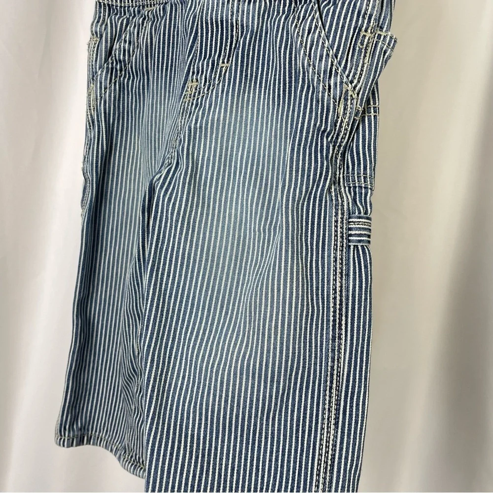 OshKosh B'gosh 18 Months Pinstripe Overalls Retro Outdoor Rugged Chore Barn